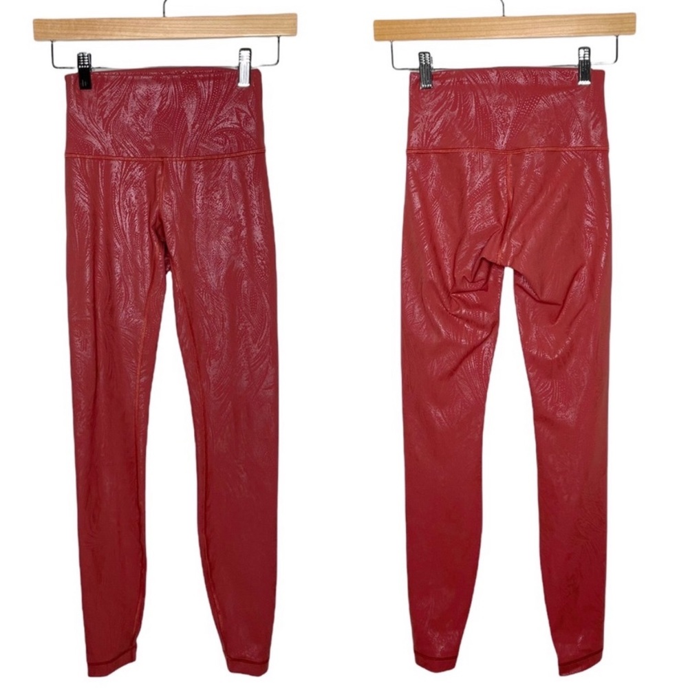 lululemon | Wunder Under High-Rise 28 Shine Acclimatize Soft Cranberry Pink Foil